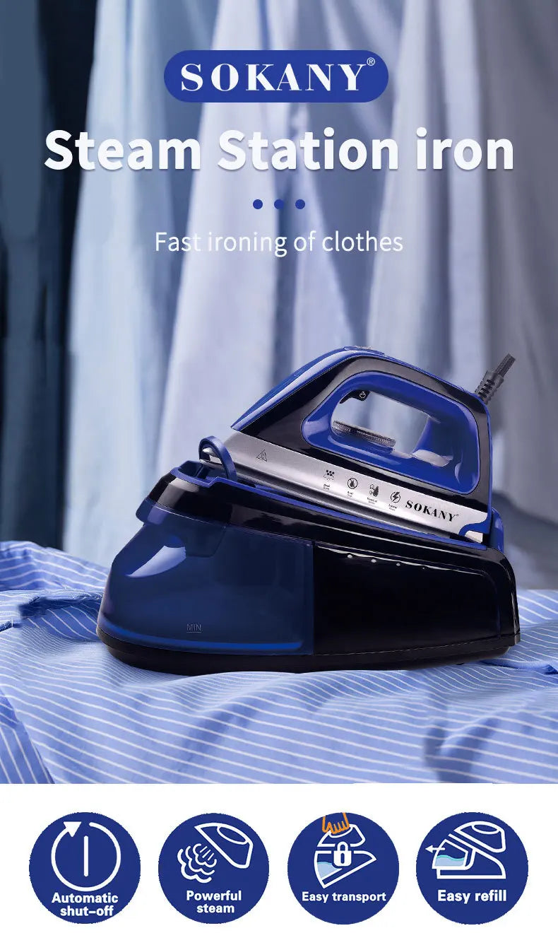 Portable Steam Iron | Compact 360 Degree Dry Steam Iron with Anti-Drip & Anti-Calc - ZOOMNSTORE