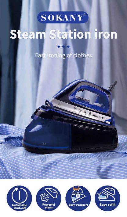 Portable Steam Iron | Compact 360 Degree Dry Steam Iron with Anti-Drip & Anti-Calc - ZOOMNSTORE