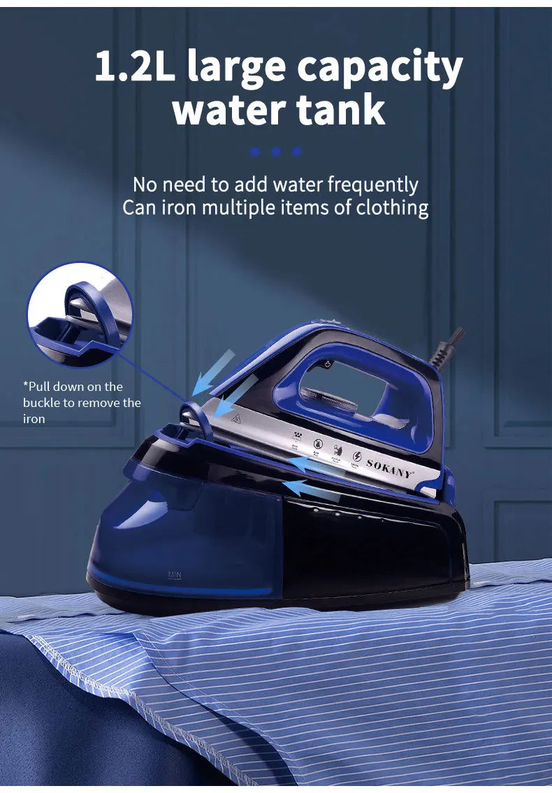 Portable Steam Iron | Compact 360 Degree Dry Steam Iron with Anti-Drip & Anti-Calc - ZOOMNSTORE
