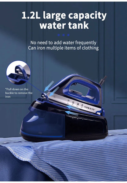Portable Steam Iron | Compact 360 Degree Dry Steam Iron with Anti-Drip & Anti-Calc - ZOOMNSTORE