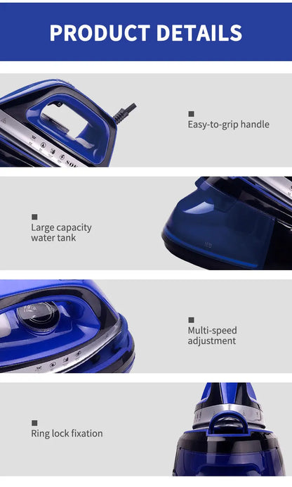 Portable Steam Iron | Compact 360 Degree Dry Steam Iron with Anti-Drip & Anti-Calc - ZOOMNSTORE