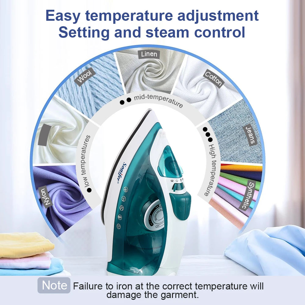 Portable Steam Iron - Mini Garment Steamer With Adjustable Temperature & Ceramic Soleplate - ZOOMNSTORE