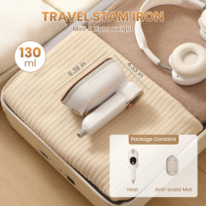 Portable Steam Iron - Mini Handheld Travel Iron with Four Temperature Control - ZOOMNSTORE