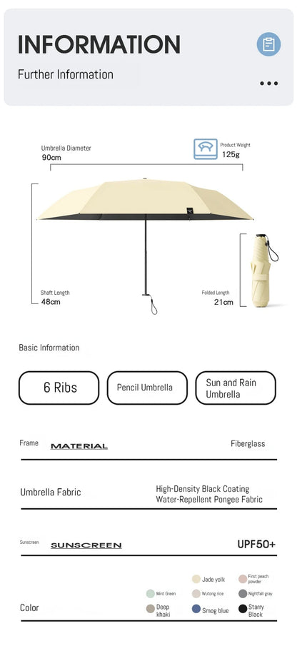 125g Japanese style portable brazing sun protection, UV protection, weather resistance, manual umbrella - ZOOMNSTORE