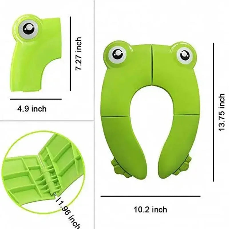 Portable Travel Potty Seat - Folding Kids Toilet Training Pad With Non Slip Cover - ZOOMNSTORE