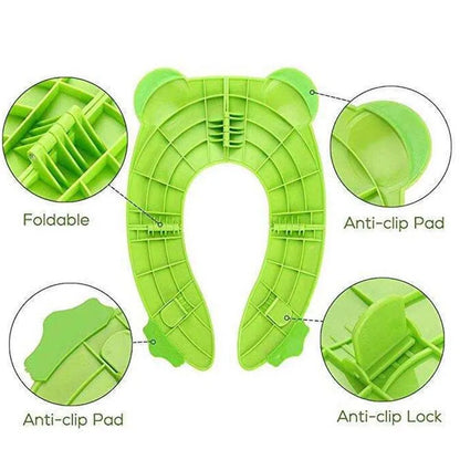 Portable Travel Potty Seat - Folding Kids Toilet Training Pad With Non Slip Cover - ZOOMNSTORE