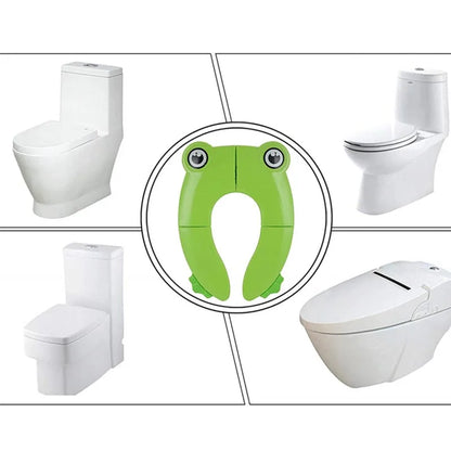Portable Travel Potty Seat - Folding Kids Toilet Training Pad With Non Slip Cover - ZOOMNSTORE