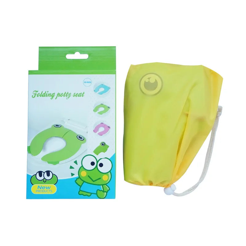 Portable Travel Potty Seat - Folding Kids Toilet Training Pad With Non Slip Cover - ZOOMNSTORE