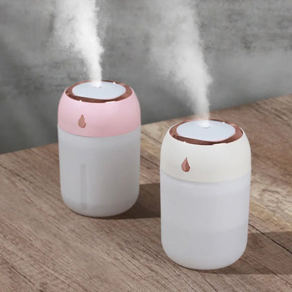 Portable USB Humidifier Mini Air Diffuser - 330ml Mist Purifier with LED Fog Light - ZOOMNSTORE