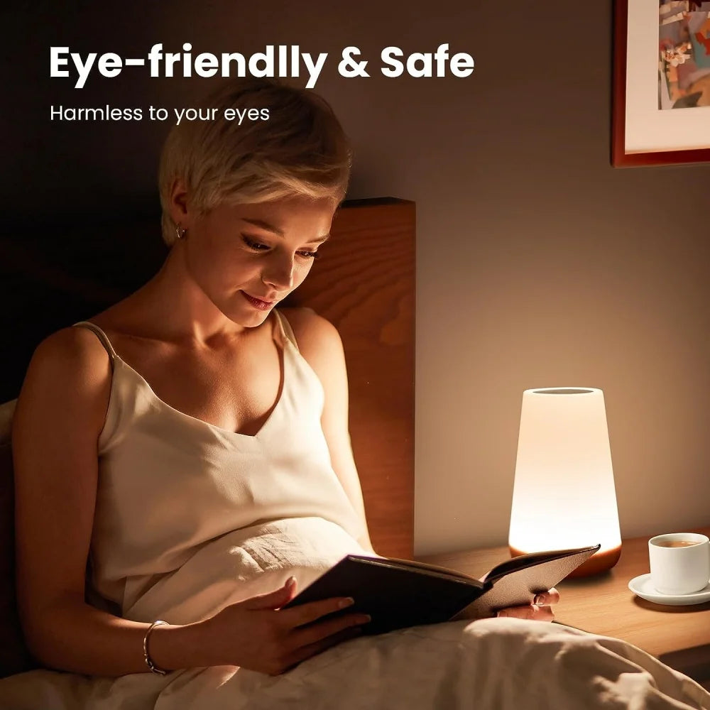 Portable USB Rechargeable Dimmable Touch Lamp - RGB Night Light for Kids and Bedroom - ZOOMNSTORE