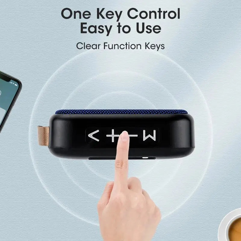 Portable Wireless Speaker - Bluetooth Mini Subwoofer Outdoor Fabric Covered Speaker - ZOOMNSTORE