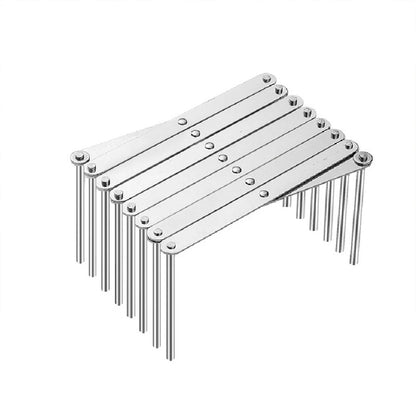 Pot Lid Rack Retractable Stainless Steel Pan Lid Organizer - Foldable Kitchen Storage Shelf - ZOOMNSTORE