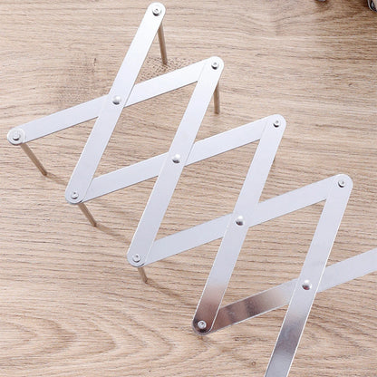Pot Lid Rack Retractable Stainless Steel Pan Lid Organizer - Foldable Kitchen Storage Shelf - ZOOMNSTORE