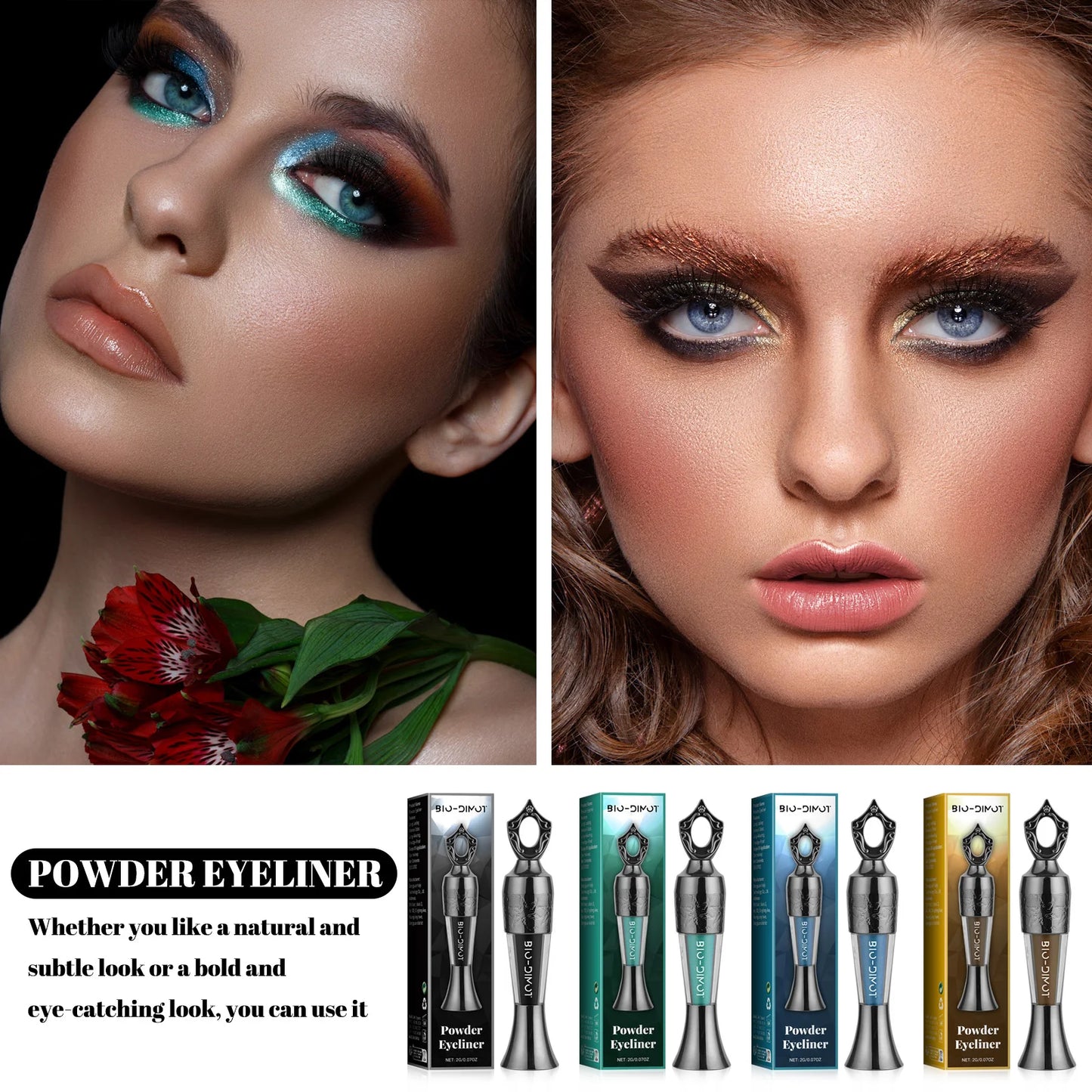 Powder Eyeliner Waterproof Long-Lasting Eye Makeup Tool – Smooth, Easy to Wear - ZOOMNSTORE