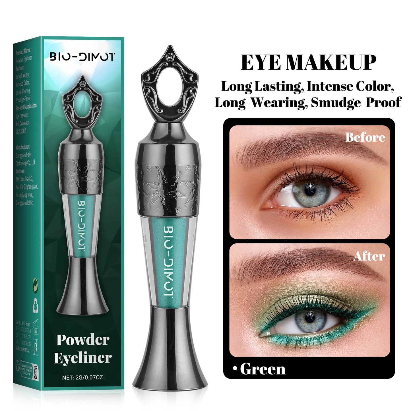 Powder Eyeliner Waterproof Long-Lasting Eye Makeup Tool – Smooth, Easy to Wear - ZOOMNSTORE