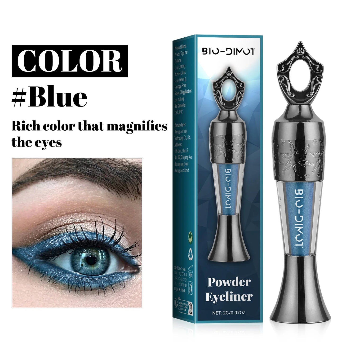 Powder Eyeliner Waterproof Long-Lasting Eye Makeup Tool – Smooth, Easy to Wear - ZOOMNSTORE