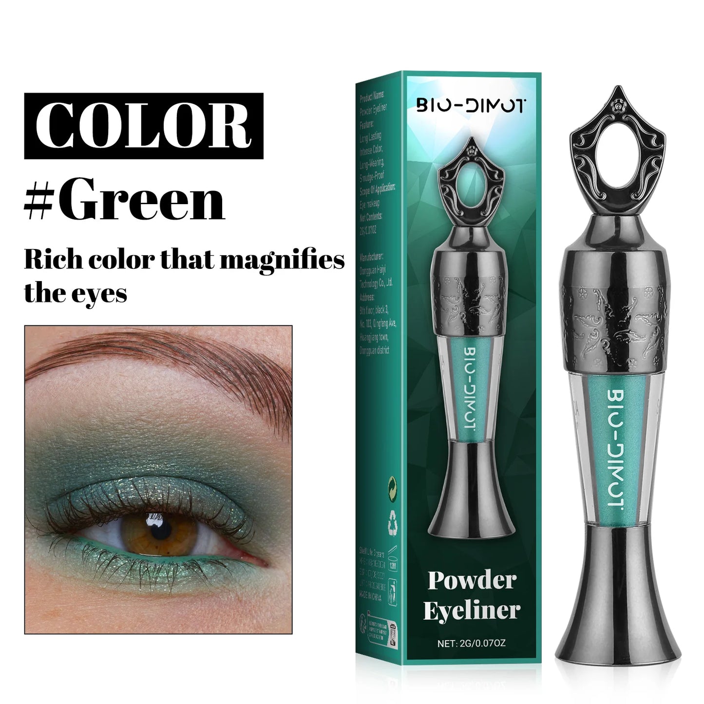 Powder Eyeliner Waterproof Long-Lasting Eye Makeup Tool – Smooth, Easy to Wear - ZOOMNSTORE