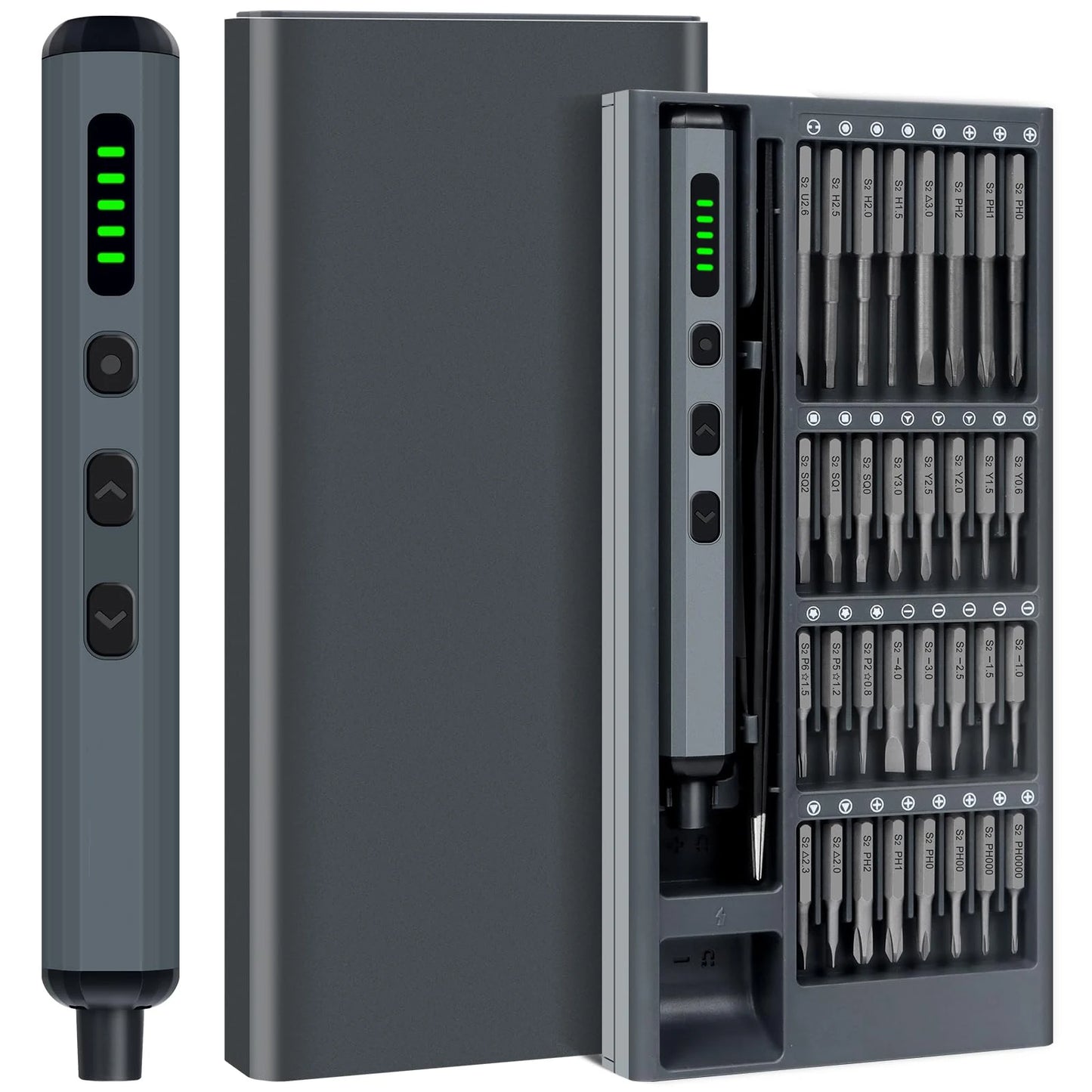 Cordless Precision Electric Screwdriver Set - 68 in 1 with 64 S2 Drill Bits and LED Hand Tool - ZOOMNSTORE