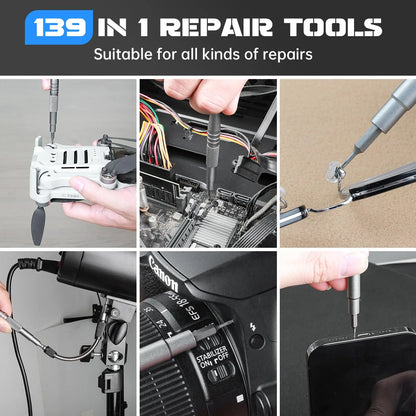 Precision Screwdriver Kit - 128 in 1 Professional Tool for PC iPhone Watch Camera Glasses - ZOOMNSTORE