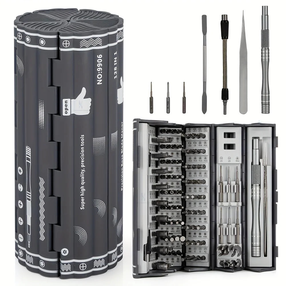 Precision Screwdriver Kit - 128 in 1 Professional Tool for PC iPhone Watch Camera Glasses - ZOOMNSTORE
