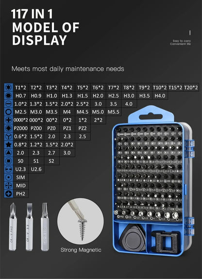 Precision Screwdriver Set - 115117 Magnetic Hex Bits for Xiaomi Mac PC iPhone Repair - ZOOMNSTORE