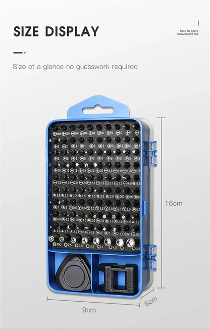 Precision Screwdriver Set - 115117 Magnetic Hex Bits for Xiaomi Mac PC iPhone Repair - ZOOMNSTORE