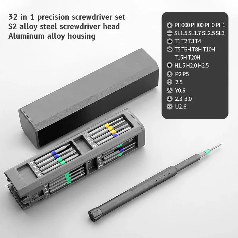Precision Screwdriver Set - 324346 in 1 Multifunctional Tool with Magnetic Torx Phillips Bits for iPhone and Glass Repair - ZOOMNSTORE