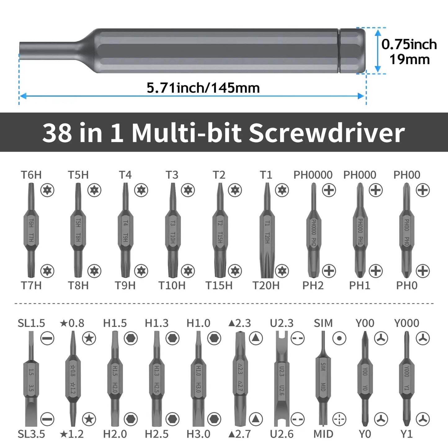 39-in-1 Precision Screwdriver Set - Magnetic Torx  Phillips Bits Mini Repair Tool Kit - ZOOMNSTORE