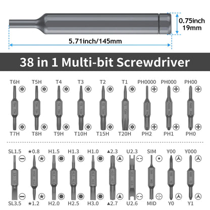 39-in-1 Precision Screwdriver Set - Magnetic Torx  Phillips Bits Mini Repair Tool Kit - ZOOMNSTORE