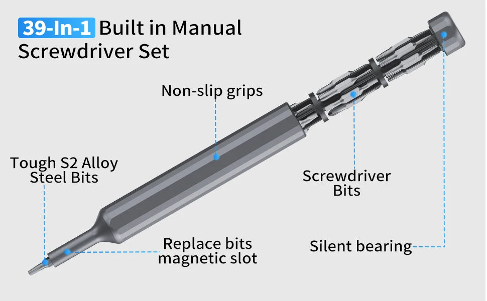 39-in-1 Precision Screwdriver Set - Magnetic Torx  Phillips Bits Mini Repair Tool Kit - ZOOMNSTORE