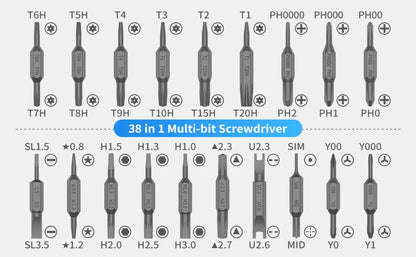 39-in-1 Precision Screwdriver Set - Magnetic Torx  Phillips Bits Mini Repair Tool Kit - ZOOMNSTORE