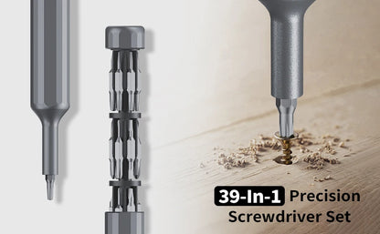 39-in-1 Precision Screwdriver Set - Magnetic Torx  Phillips Bits Mini Repair Tool Kit - ZOOMNSTORE