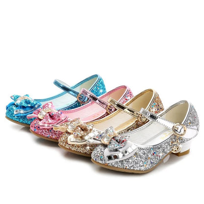 Princess Girls Party Shoes Children Sandals Colorful Sequins High Heels Shoes Girls Sandals Peep Toe Summer Kids Shoes CSH813 - ZOOMNSTORE