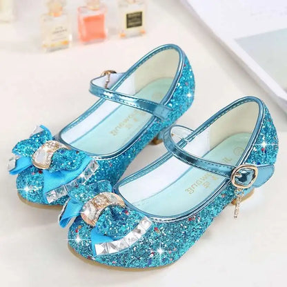 Princess Girls Party Shoes Children Sandals Colorful Sequins High Heels Shoes Girls Sandals Peep Toe Summer Kids Shoes CSH813 - ZOOMNSTORE