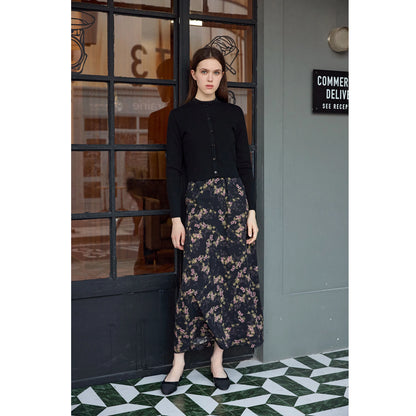 Satin Dress  Knitting Cardigan Set - Womens Autumn Winter Fashion - ZOOMNSTORE