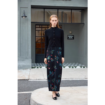 Satin Dress  Knitting Cardigan Set - Womens Autumn Winter Fashion - ZOOMNSTORE