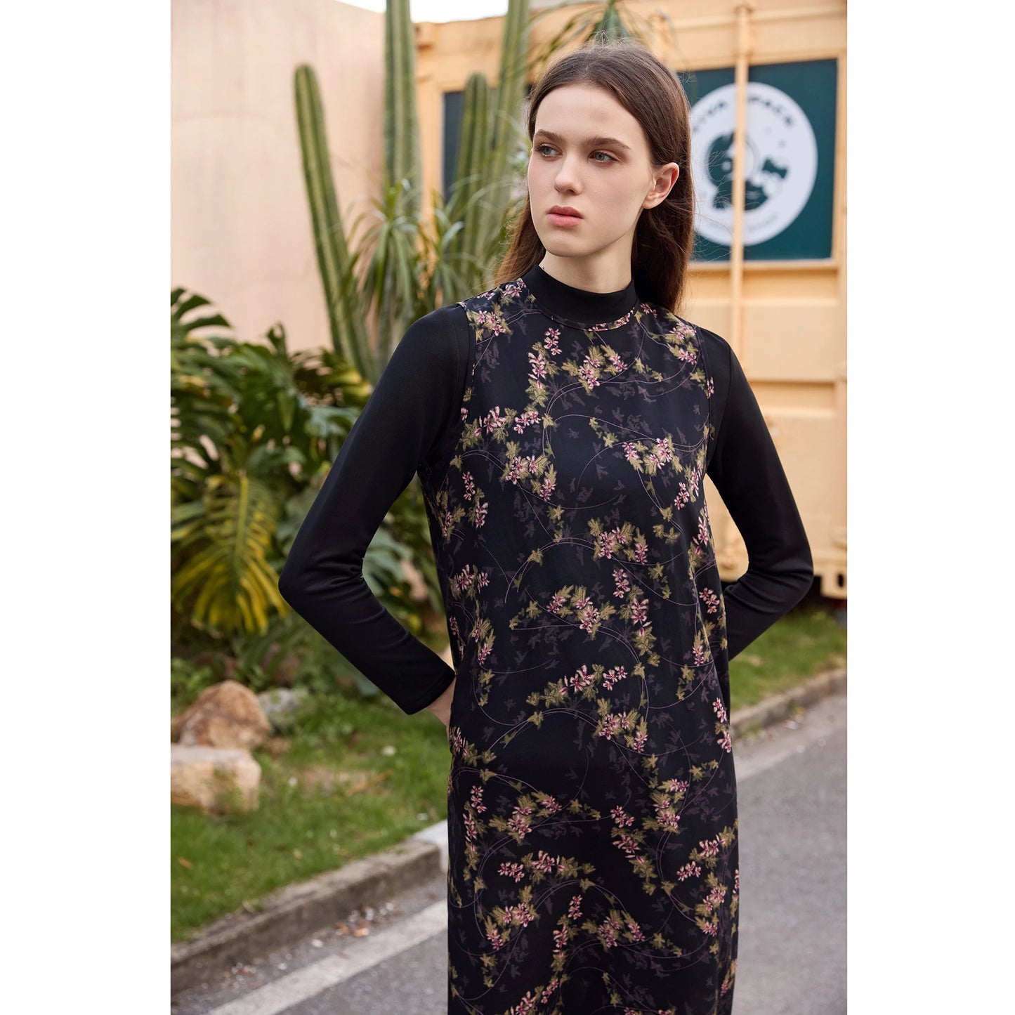 Satin Dress  Knitting Cardigan Set - Womens Autumn Winter Fashion - ZOOMNSTORE