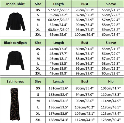 Satin Dress  Knitting Cardigan Set - Womens Autumn Winter Fashion - ZOOMNSTORE