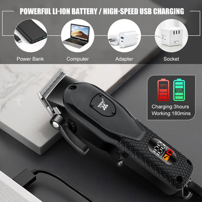 Professional Hair Clipper - Electric Barber Trimmer for Men - ZOOMNSTORE