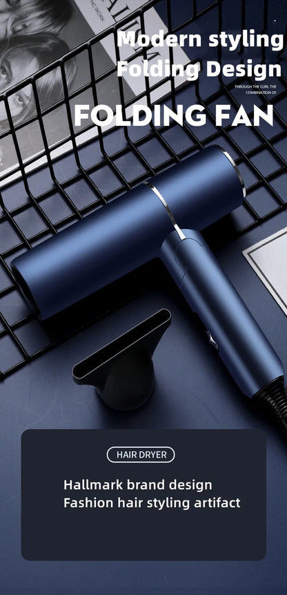 Professional Hair Dryer - Foldable High Power Negative Ion Blu-Ray Electric Dryer - ZOOMNSTORE