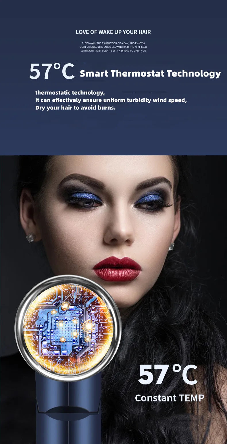 Professional Hair Dryer - Foldable High Power Negative Ion Blu-Ray Electric Dryer - ZOOMNSTORE