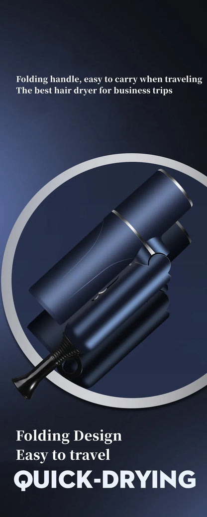 Professional Hair Dryer - Foldable High Power Negative Ion Blu-Ray Electric Dryer - ZOOMNSTORE