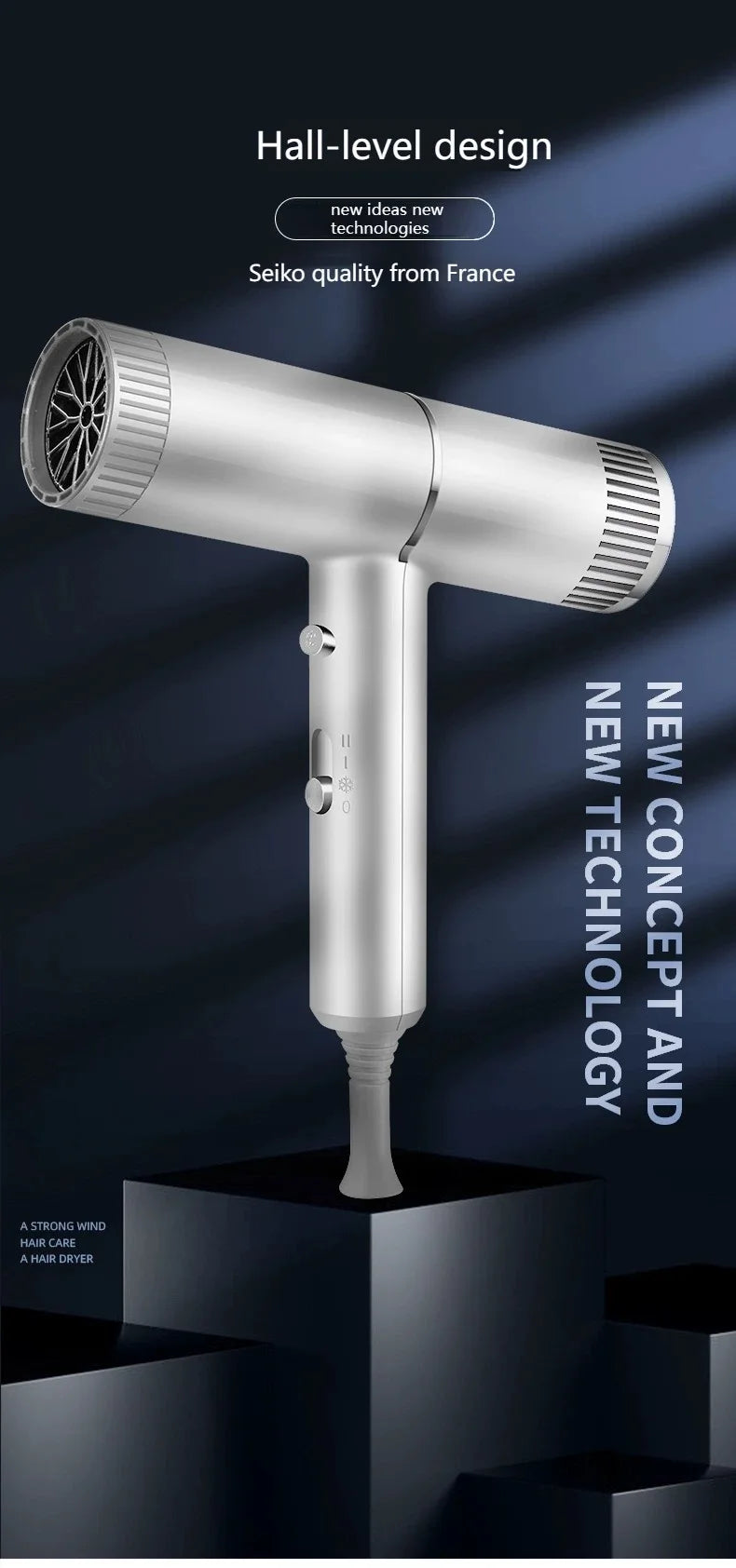 Professional Hair Dryer – Quick Drying Ionic Hair Styling Tool With High Wind Power - ZOOMNSTORE