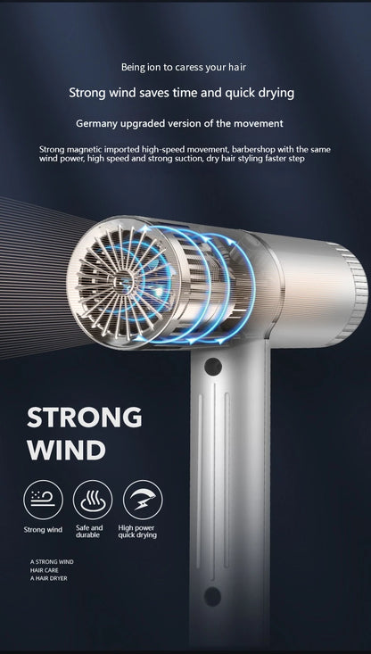 Professional Hair Dryer – Quick Drying Ionic Hair Styling Tool With High Wind Power - ZOOMNSTORE