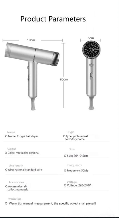 Professional Hair Dryer – Quick Drying Ionic Hair Styling Tool With High Wind Power - ZOOMNSTORE