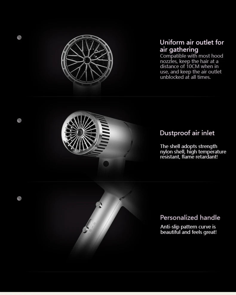 Professional Hair Dryer – Quick Drying Ionic Hair Styling Tool With High Wind Power - ZOOMNSTORE