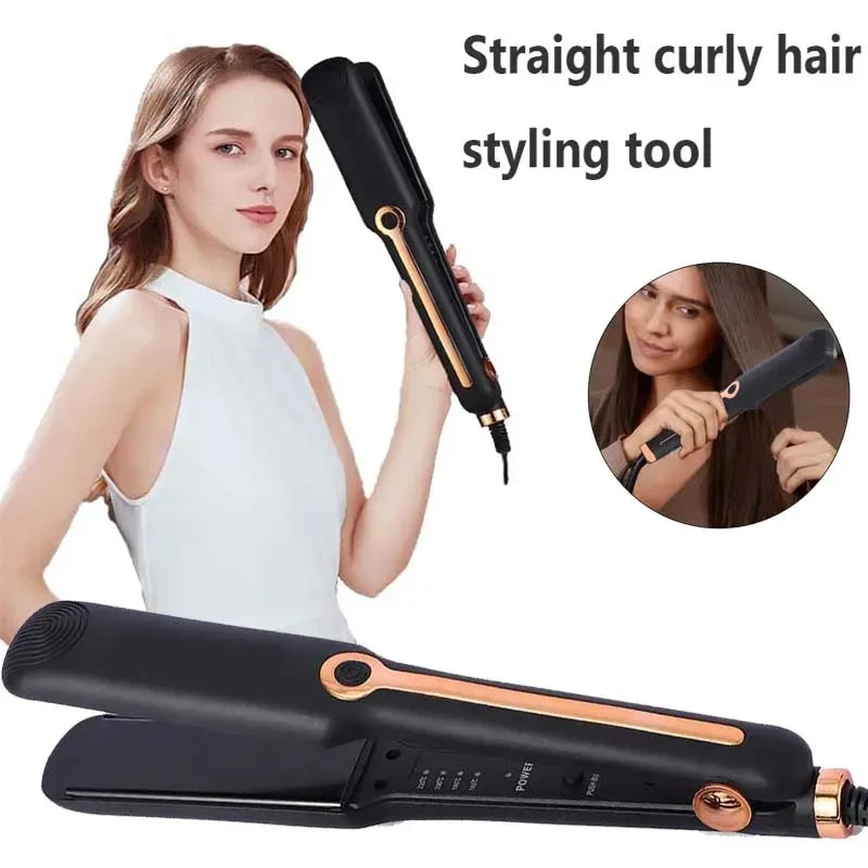 Professional Hair Straightener - Ceramic Flat Iron With Wide Plates & Adjustable Temperature - ZOOMNSTORE
