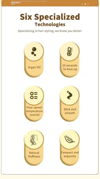 Professional Hair Straightener - Ceramic Flat Iron With Wide Plates & Adjustable Temperature - ZOOMNSTORE