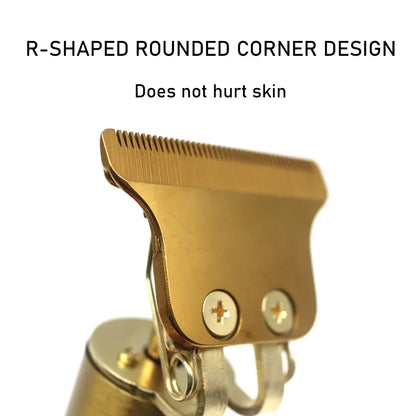 Professional T9 Beard Trimmer - Metal Body Hair Clipper with Stainless Steel Blade - ZOOMNSTORE