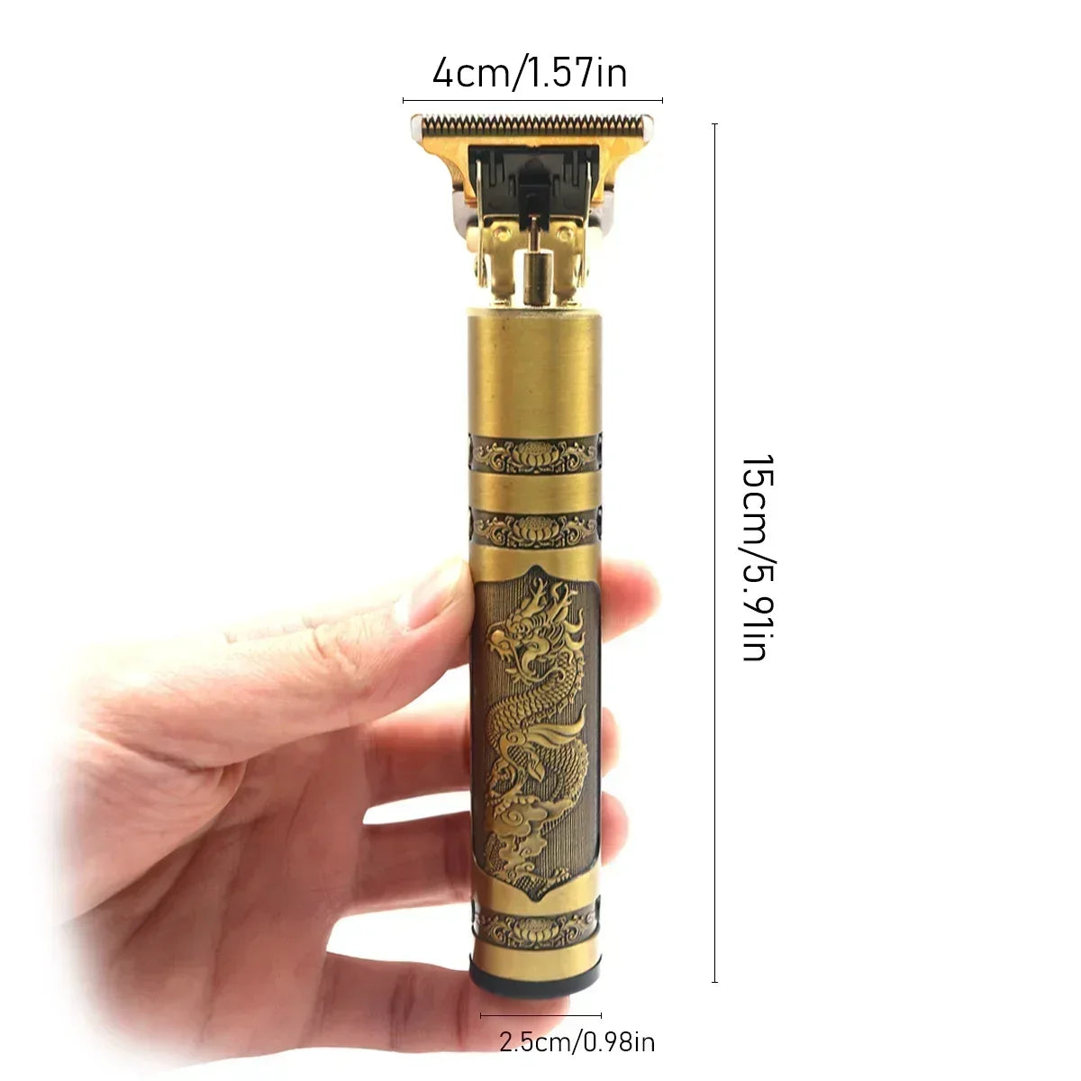 Professional T9 Beard Trimmer - Metal Body Hair Clipper with Stainless Steel Blade - ZOOMNSTORE